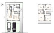 ハスカーサ建物参考プラン■建物本体価格2585万円（税込）■建物面積104.34?（31.50坪）□1F面積 / 52.17?□2F面積 / 52.17?