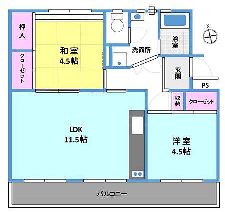 【間取】南西側...