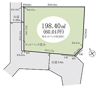 外観：【区画図】あたたかな陽光や風を効率的に室内へ採り込むことのできる南西角地です。敷地面積はゆとりの60坪！ポラスの4つの注文ブランドからお好みに合わせてプランを自由に選択できます。