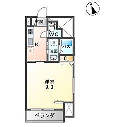 長町1丁目新築マンション 1Kの間取図画像