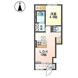 仮)本庄市東富田Y様新築アパート 1LDKの間取図画像