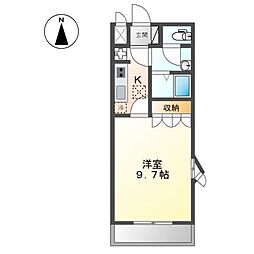 フリーダム 1Kの間取図画像