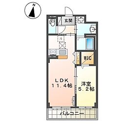 (仮称)千葉市中央区都町新築マンション 1LDKの間取図画像