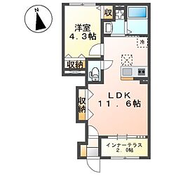 Lumiere・Arv(ルミエール・アルヴ) 1LDKの間取図画像