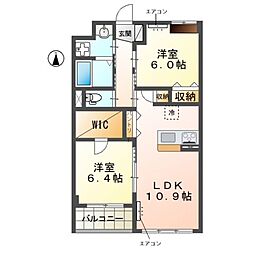 (仮称)流山市駒木マンション 2LDKの間取図画像