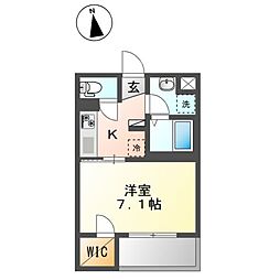 サンガーデン西早稲田 1Kの間取図画像