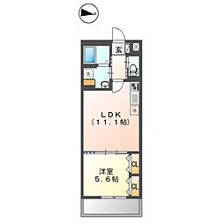 フェリーチェ 1LDKの間取図画像