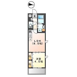 フェリーチェ 1LDKの間取図画像