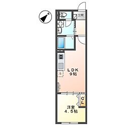 ファミリア池上 1LDKの間取図画像