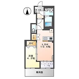 宮前区平5丁目新築アパート(仮 1LDKの間取図画像