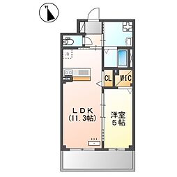 ブロッサム 1LDKの間取図画像