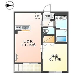鶴見区下末吉新築マンション(仮 1LDKの間取図画像