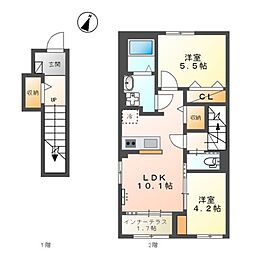 レオ グランツ 1 2LDKの間取図画像