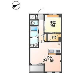ジュビラーレ 1LDKの間取図画像