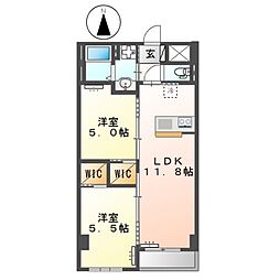 (仮称)新築高座渋谷駅前マンション 2LDKの間取図画像