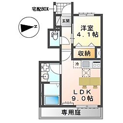 アウレリア 1LDKの間取図画像