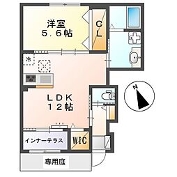 エスポワール 1LDKの間取図画像