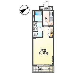 サンプレス五才美 1Kの間取図画像