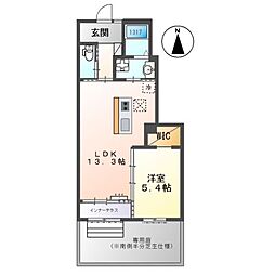 マドレ 1LDKの間取図画像