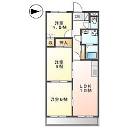 ハイムリトルオアシス 3LDKの間取図画像