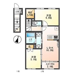 FORESTA 2LDKの間取図画像