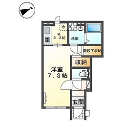 ル・レスト池田 1Kの間取図画像