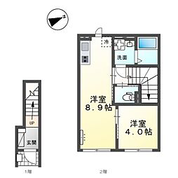 ル・レスト池田 1LDKの間取図画像