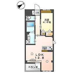 (仮称)門司区松原新築マンション 1LDKの間取図画像