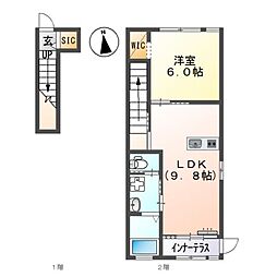 ピースフル・ミチ 1LDKの間取図画像