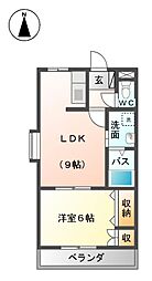 アーバンコート南風台2 1LDKの間取図画像