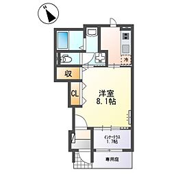 Liv Brancia (リブ ブランシア) 1Kの間取図画像