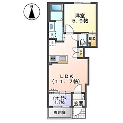 casa este唐津 I 1LDKの間取図画像