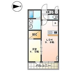 Takuji 1LDKの間取図画像