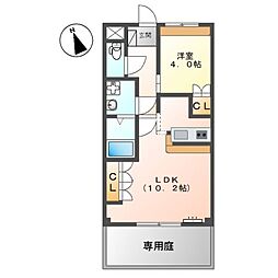 アーバンヴィレッジA 1LDKの間取図画像