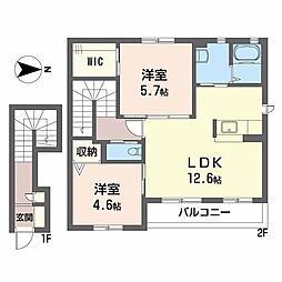間取図画像 2LDK