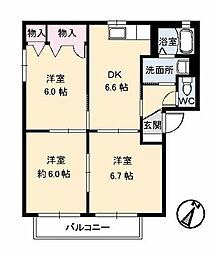 間取図画像 3DK