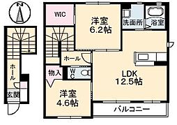 グラン・マーレ1 2LDKの間取図画像