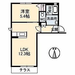 レーベン・コスモス 1LDKの間取図画像