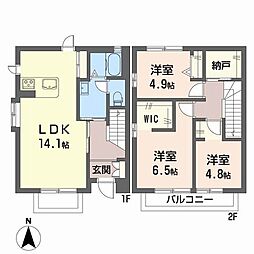 メゾン花畠 3LDKの間取図画像