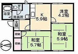 コーポじゅえい 3Kの間取図画像