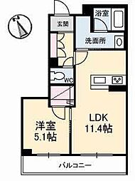 リーストソフィア 1LDKの間取図画像