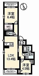 GrandBouquetA 2LDKの間取図画像