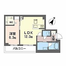 グレイトフル(BELS認証・ZEH) 1LDKの間取図画像