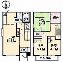 ルミエールB 3LDKの間取図画像