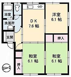チェリーブロッサム 3DKの間取図画像
