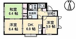 ウインズ96 3DKの間取図画像