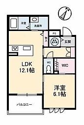 ル・シエール 1LDKの間取図画像