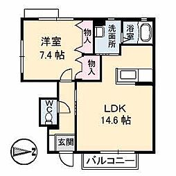 クィーンズコート1 1LDKの間取図画像