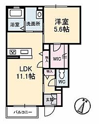 アルコイリース 1LDKの間取図画像