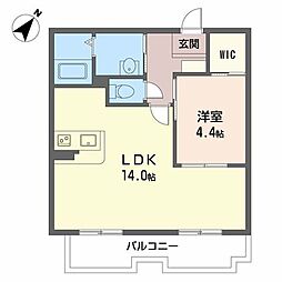 nfツインズB 1LDKの間取図画像